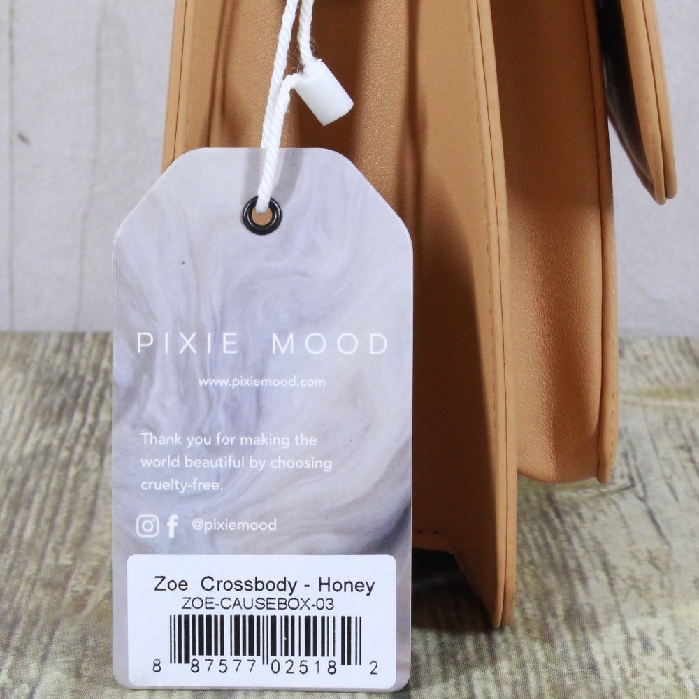 NWT Pixie Mood Brown Vegan Leather Zoe Crossbody Purse Handbag - Picture 3 of 11